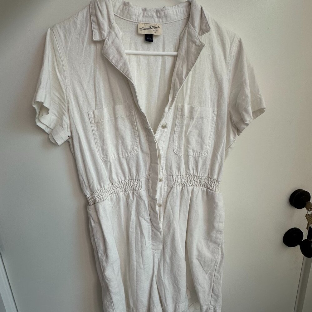 White Linen Romper